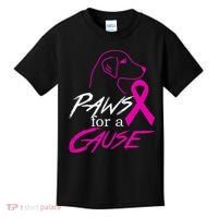 Paws For A Cause Breast Cancer Kids T-Shirt thumb 0