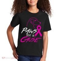 Paws For A Cause Breast Cancer Kids T-Shirt thumb 2