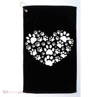 Paws Of Heart Golf Towel thumb 0
