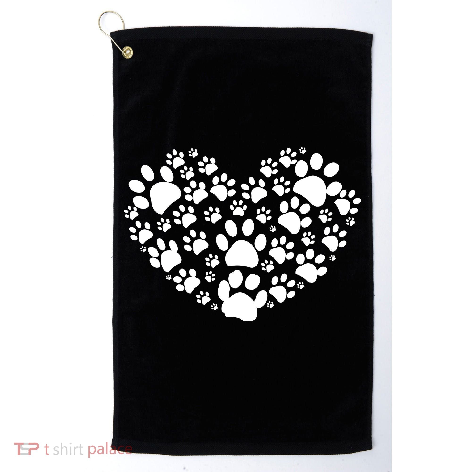 Paws Of Heart Golf Towel