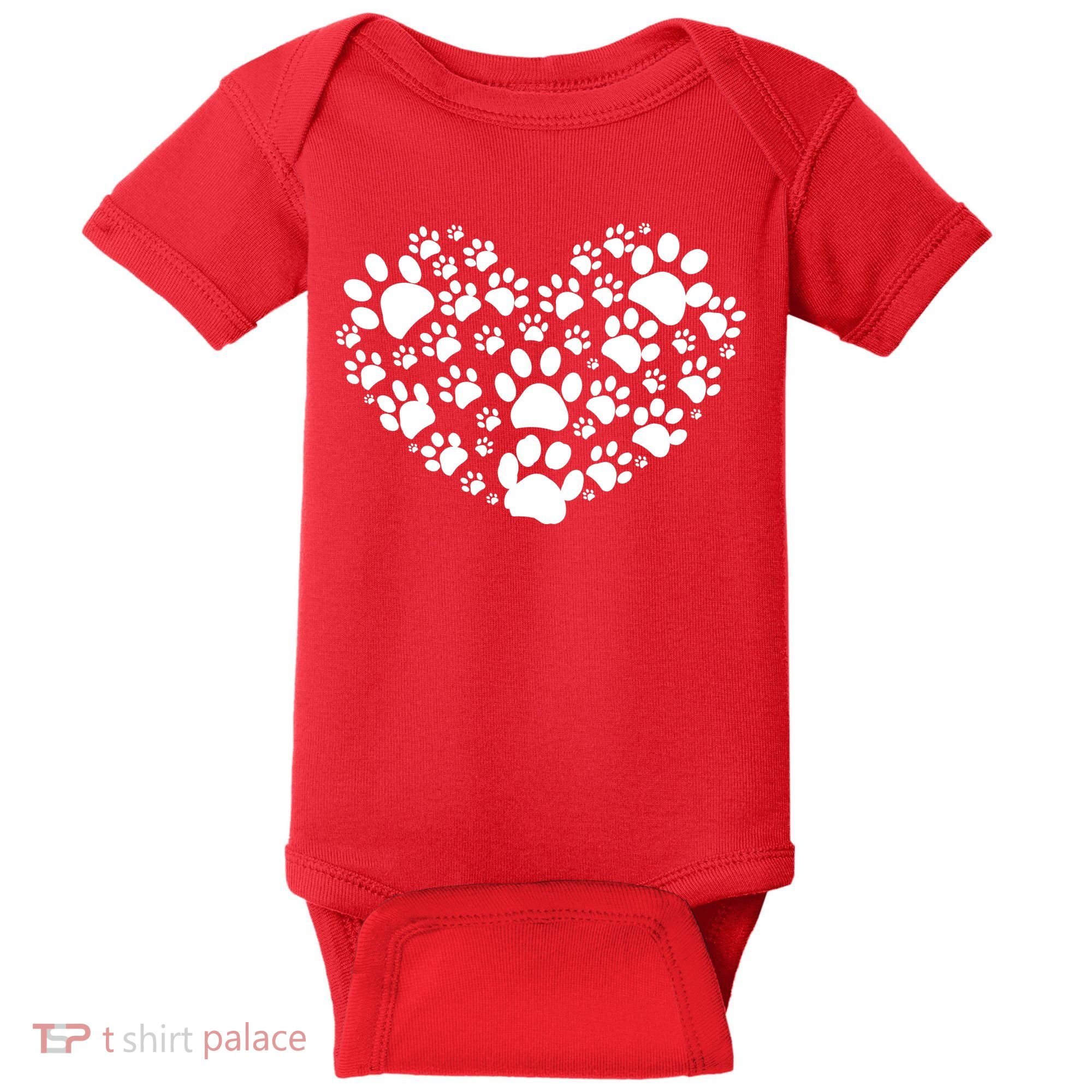 Paws Of Heart Baby Bodysuit
