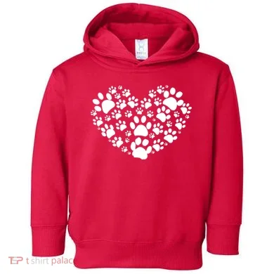 Paws Of Heart Toddler Hoodie