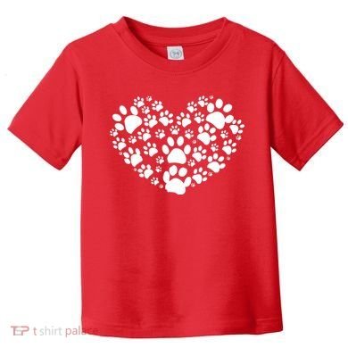 Paws Of Heart Toddler T-Shirt