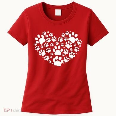 Paws Of Heart Women's T-Shirt