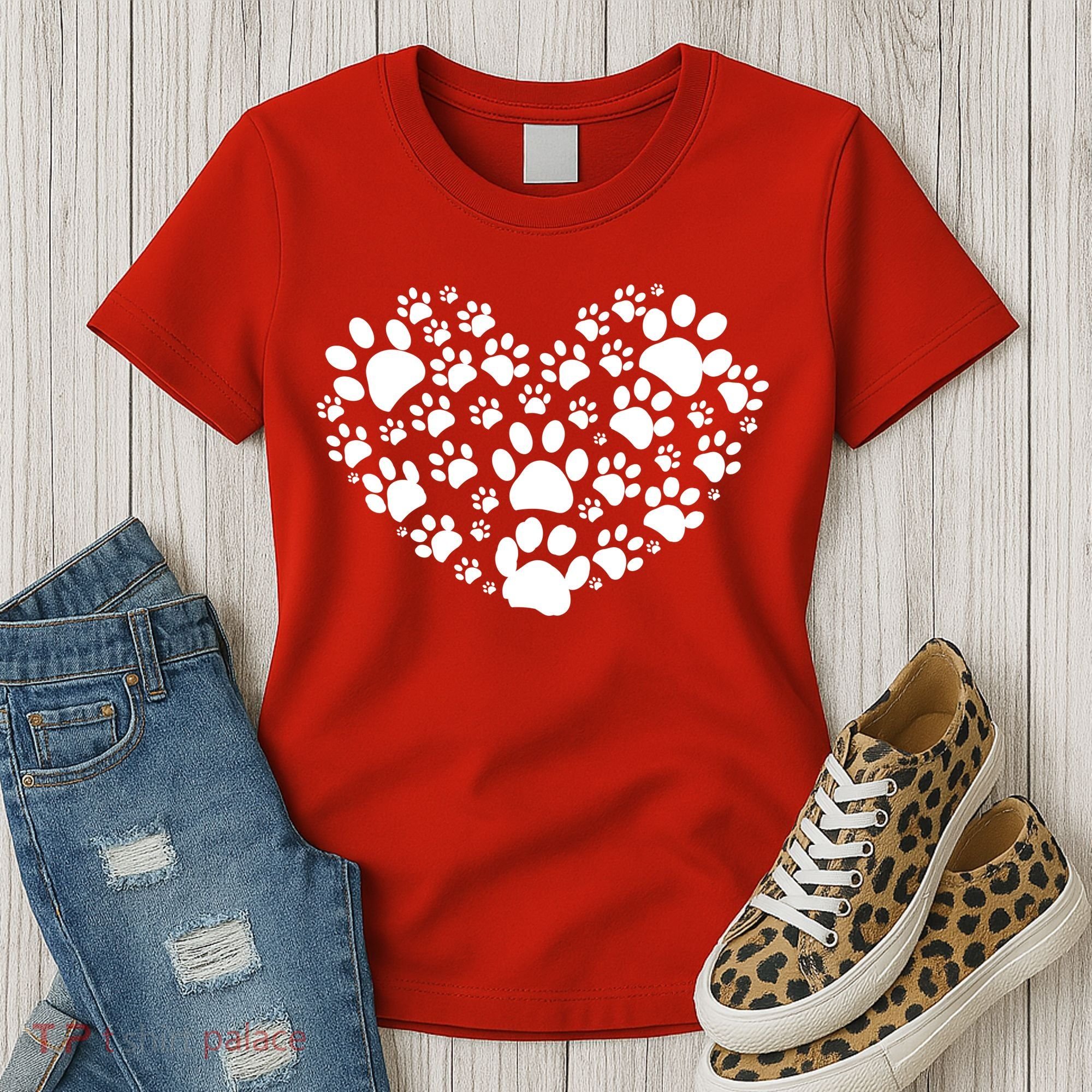 Paws Of Heart Women's T-Shirt