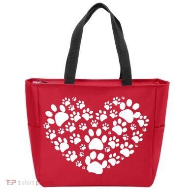 Paws Of Heart Tote Bag