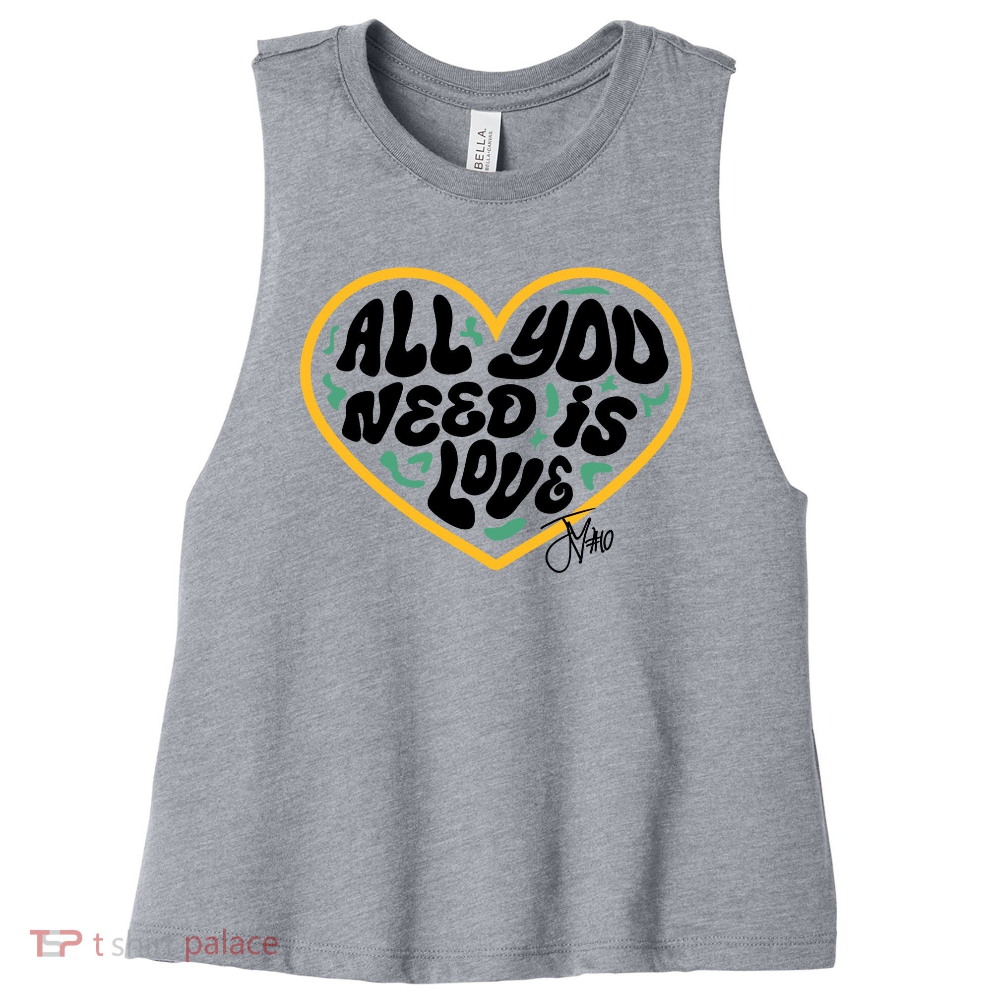 Packer All You Need Is Love 10 Women's Racerback Cropped Tank