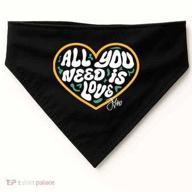 Packer All You Need Is Love 10 USA-Made Doggie Bandana