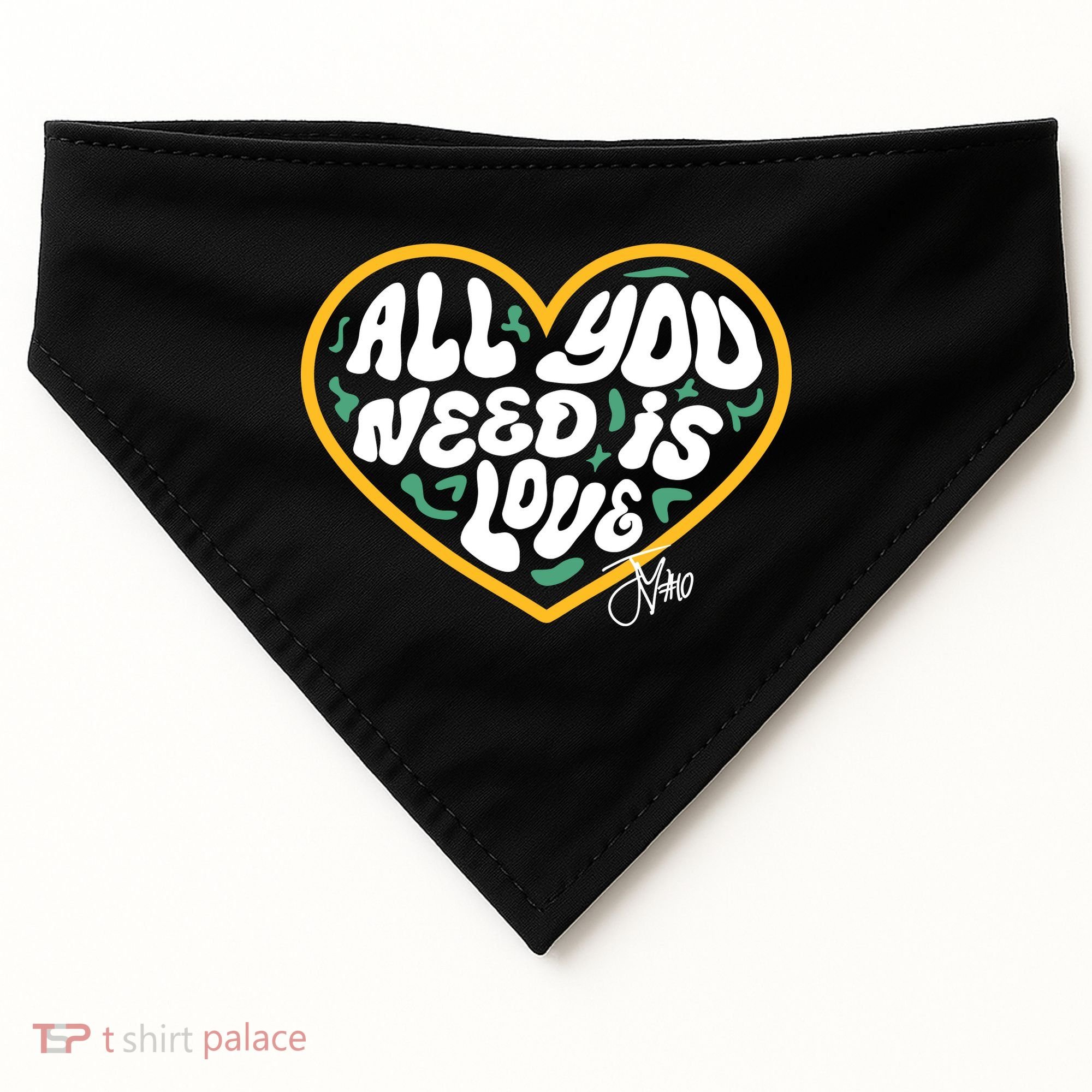Packer All You Need Is Love 10 USA-Made Doggie Bandana