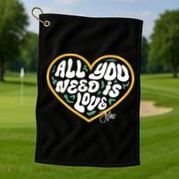 Packer All You Need Is Love 10 Golf Towel thumb 1