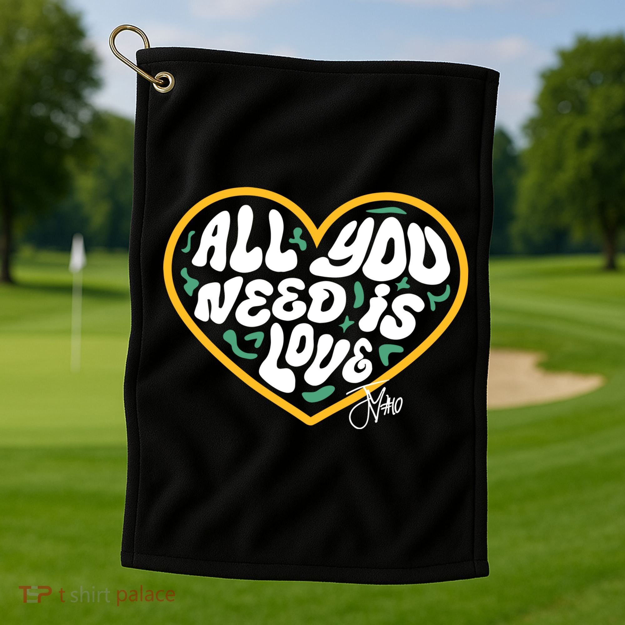 Packer All You Need Is Love 10 Golf Towel