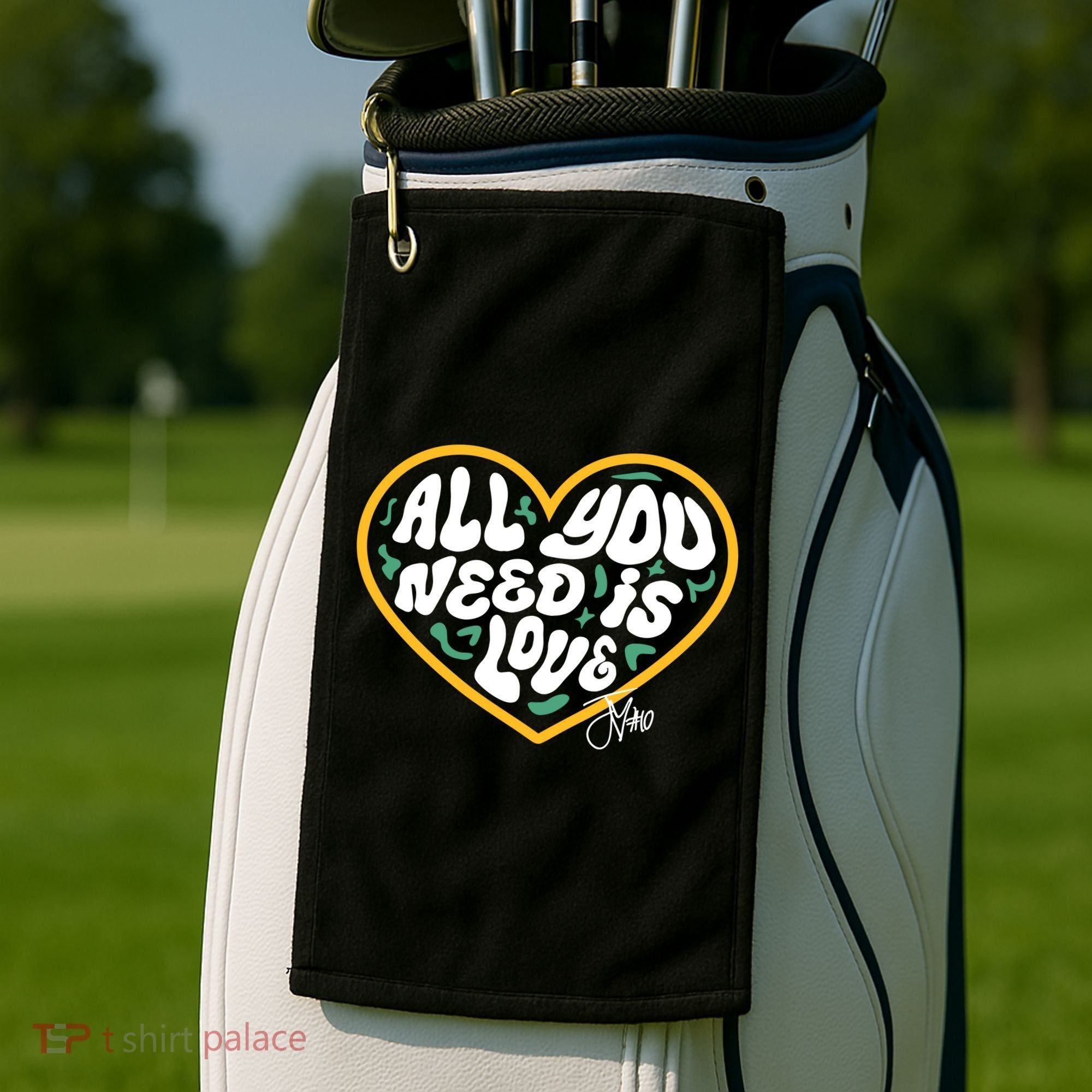 Packer All You Need Is Love 10 Golf Towel