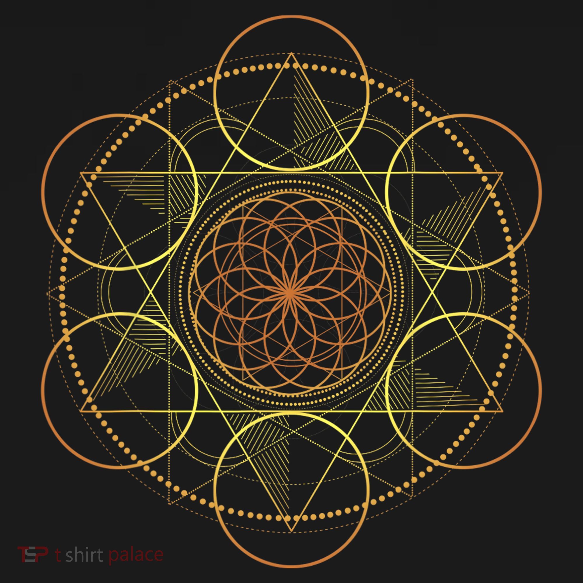 Prana Art Yoga Mandala Sacred Energy Geometry Meditation T-Shirt