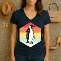 Penguin Animal Zookeeper Gifts Women's V-Neck T-Shirt thumb 3