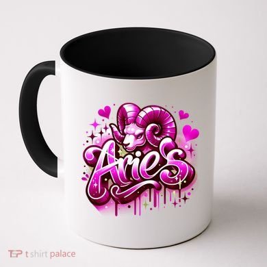 Pink Aries Zodiac Star Sign Coffee Mug