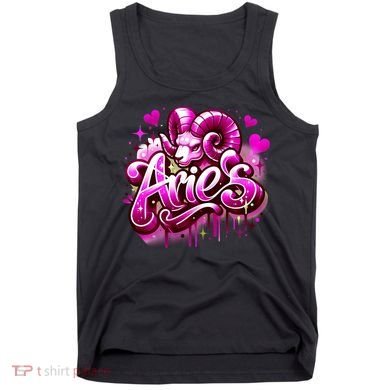 Pink Aries Zodiac Star Sign Tank Top