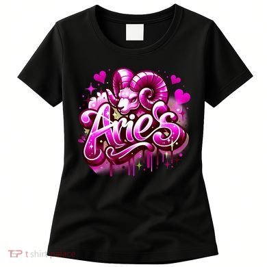 Pink Aries Zodiac Star Sign Women's T-Shirt