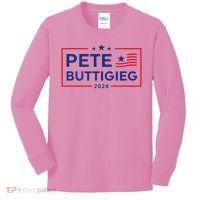 Pete Buttigieg 2028 For President Election Campaign  Kids Long Sleeve Shirt thumb 0