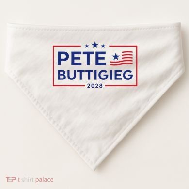 Pete Buttigieg 2028 For President Election Campaign  USA-Made Doggie Bandana