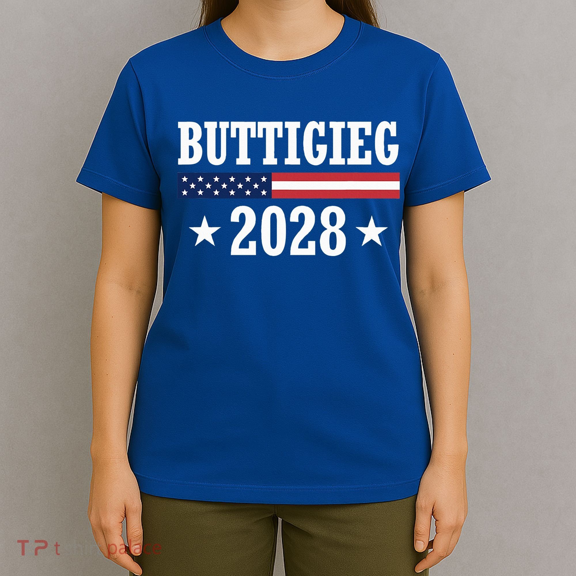 Pete Buttigieg 2028 Presidential Election Usa Flag Democrats T-Shirt