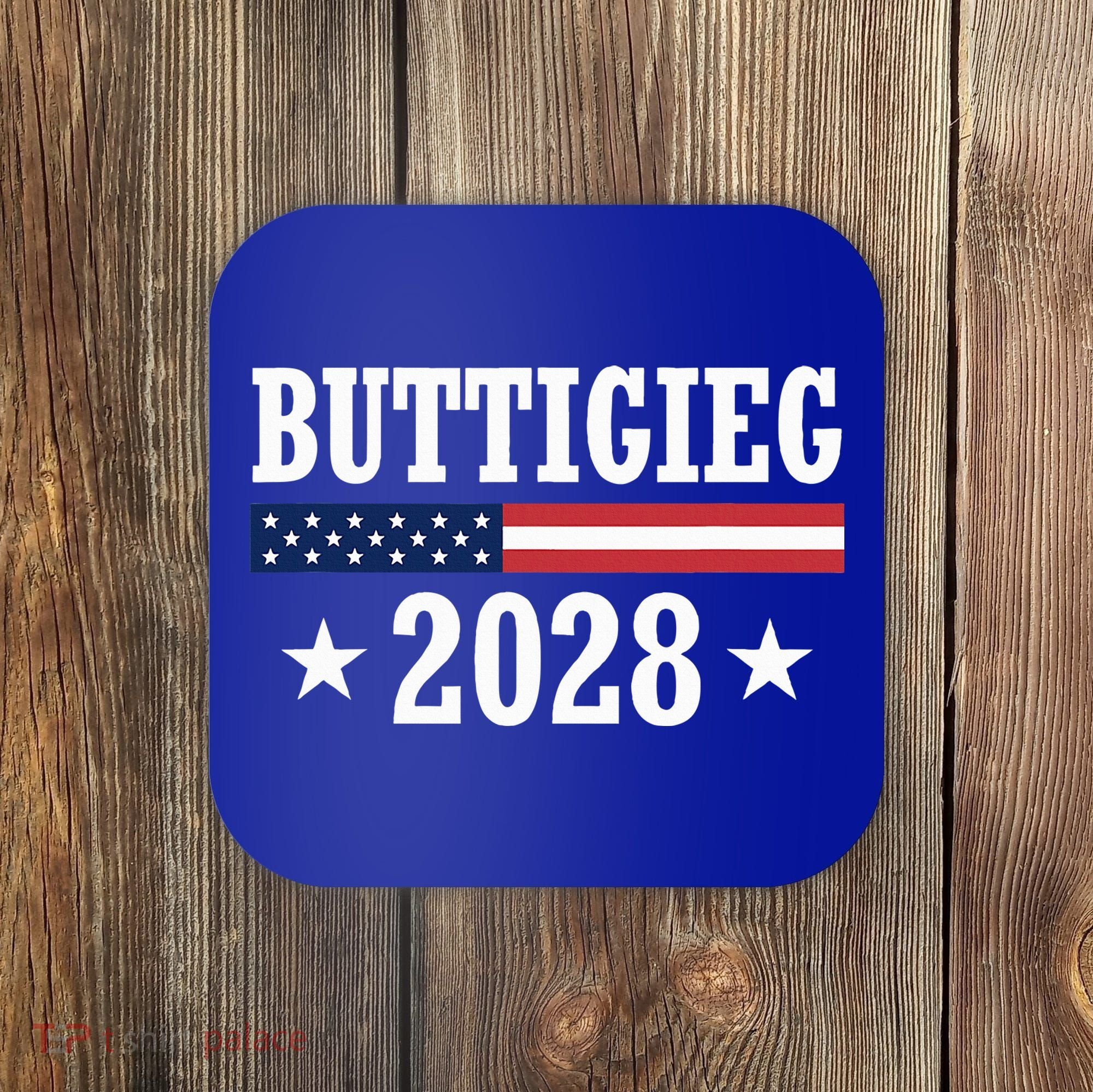Pete Buttigieg 2028 Presidential Election Usa Flag Democrats Coaster