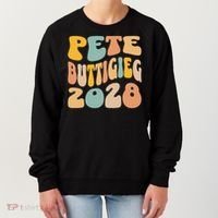Pete Buttigieg 2028 For President Resist Wavy Election Women's Sweatshirt thumb 0