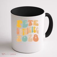 Pete Buttigieg 2028 For President Resist Wavy Election Coffee Mug thumb 1
