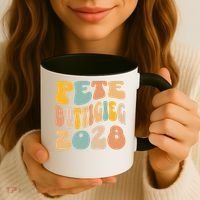 Pete Buttigieg 2028 For President Resist Wavy Election Coffee Mug thumb 3