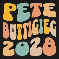 Pete Buttigieg 2028 For President Resist Wavy Election Baby Bodysuit thumb 2