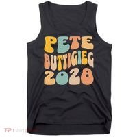 Pete Buttigieg 2028 For President Resist Wavy Election Tank Top thumb 0