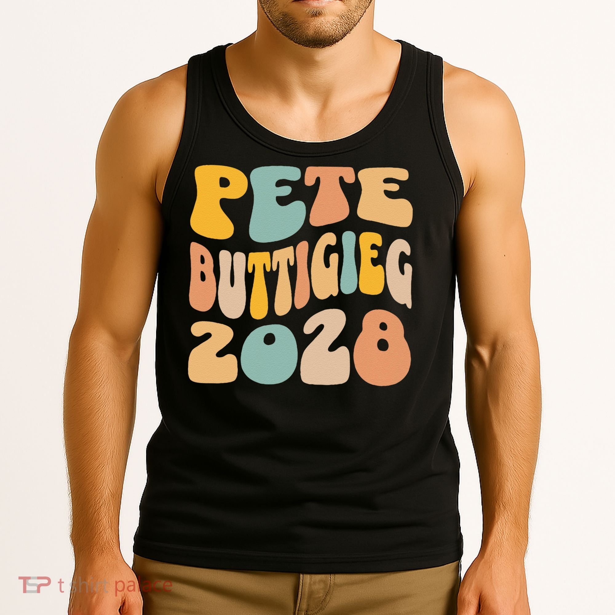Pete Buttigieg 2028 For President Resist Wavy Election Tank Top