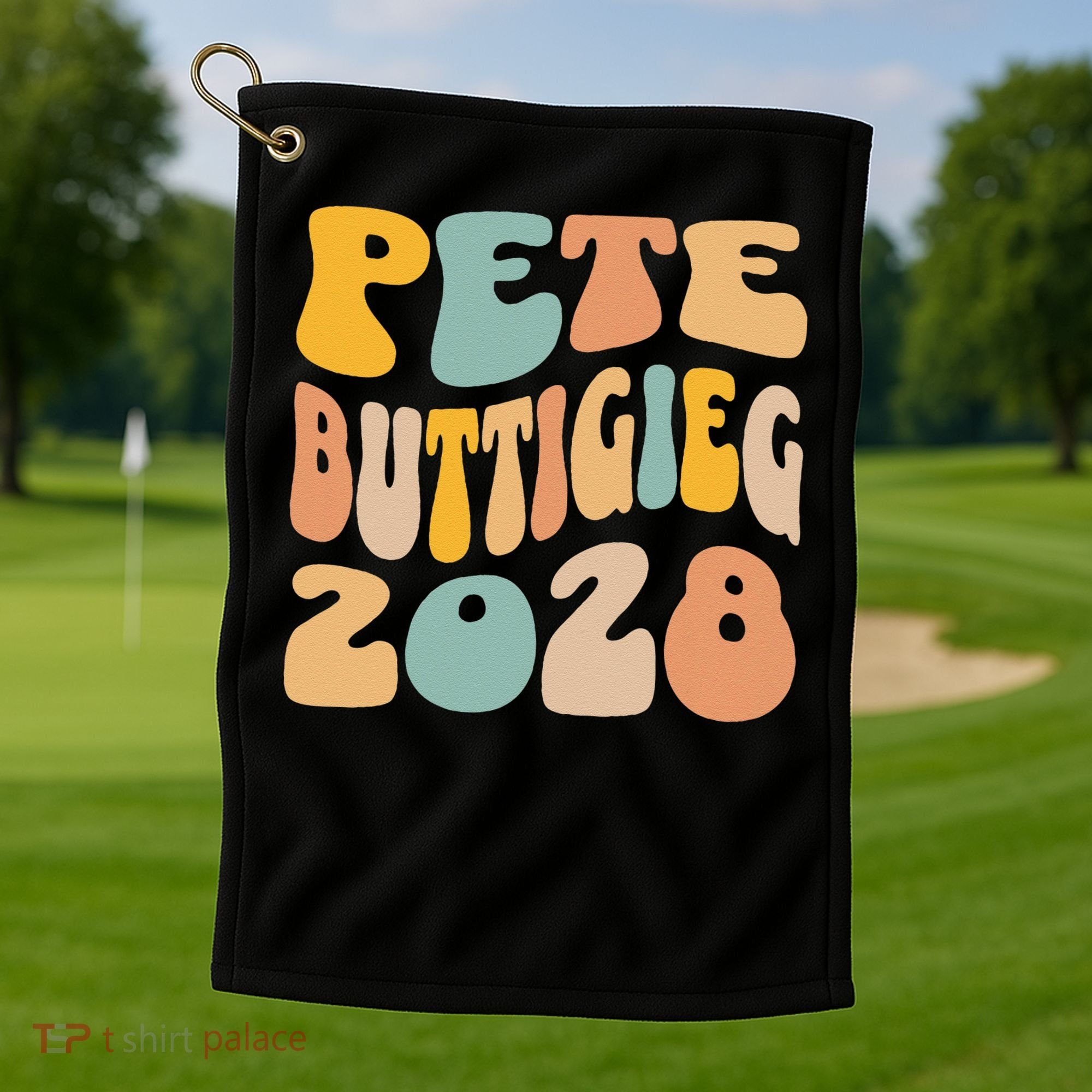Pete Buttigieg 2028 For President Resist Wavy Election Golf Towel