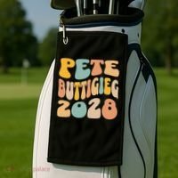 Pete Buttigieg 2028 For President Resist Wavy Election Golf Towel thumb 2