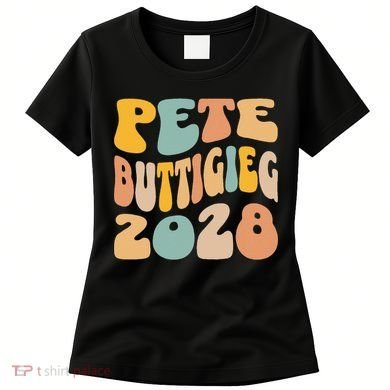 Pete Buttigieg 2028 For President Resist Wavy Election Women's T-Shirt