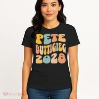 Pete Buttigieg 2028 For President Resist Wavy Election Women's T-Shirt thumb 4