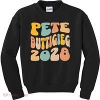 Pete Buttigieg 2028 For President Resist Wavy Election Kids Sweatshirt thumb 0