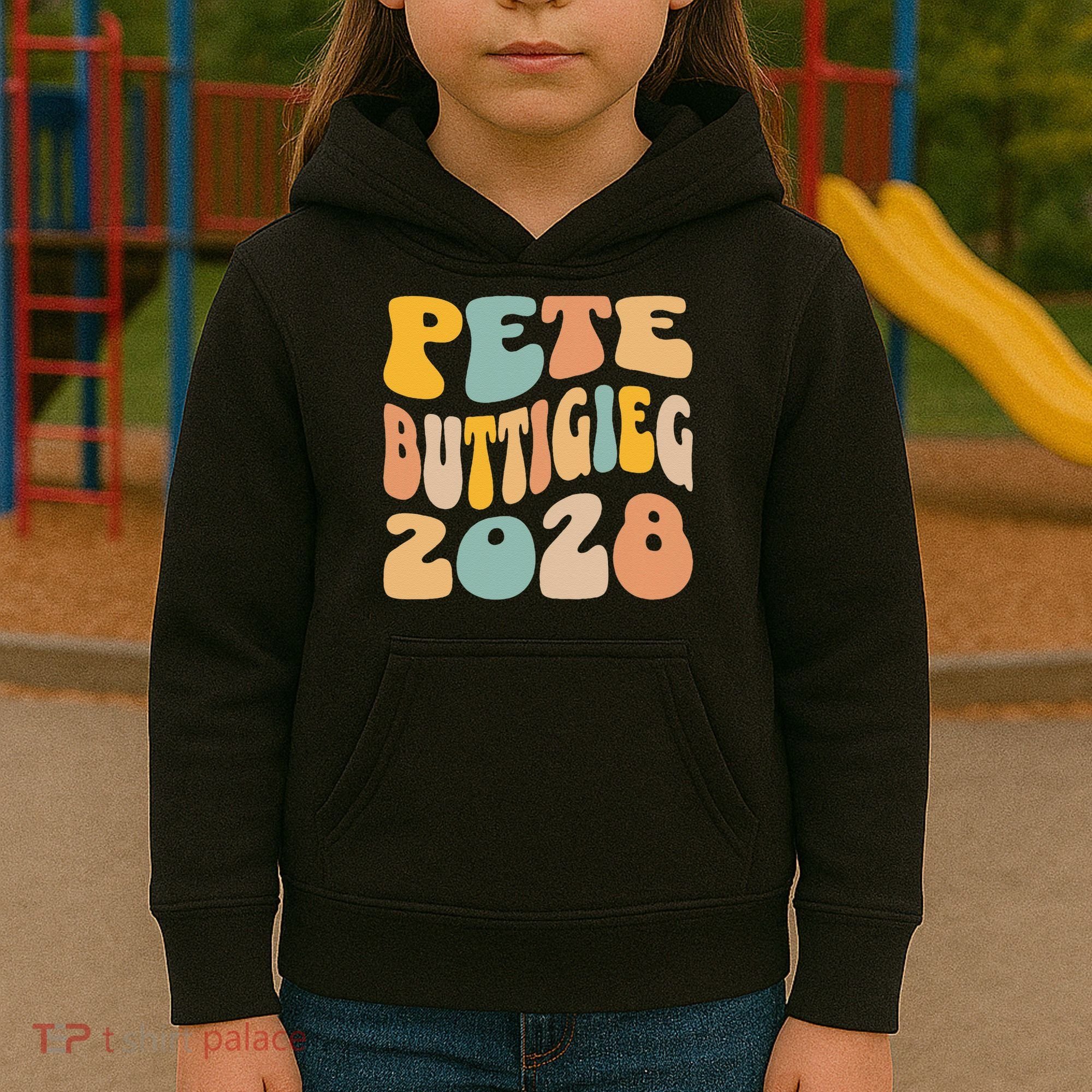Pete Buttigieg 2028 For President Resist Wavy Election Kids Hoodie