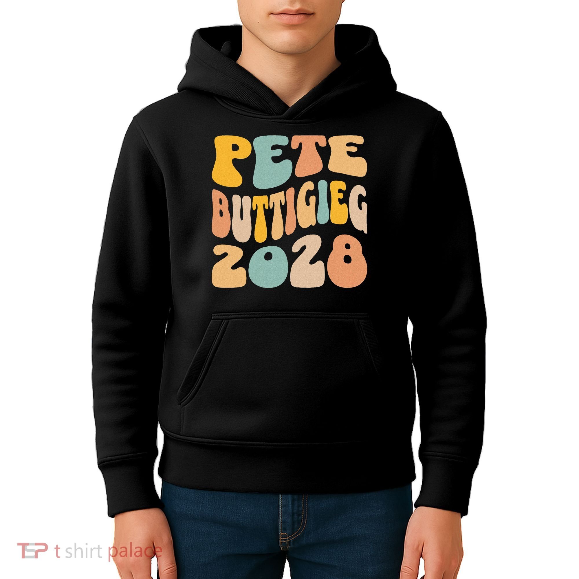 Pete Buttigieg 2028 For President Resist Wavy Election Kids Hoodie
