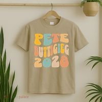 Pete Buttigieg 2028 For President Resist Wavy Election T-Shirt thumb 2