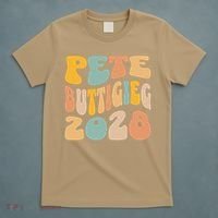 Pete Buttigieg 2028 For President Resist Wavy Election T-Shirt thumb 5