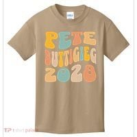 Pete Buttigieg 2028 For President Resist Wavy Election Kids T-Shirt thumb 0