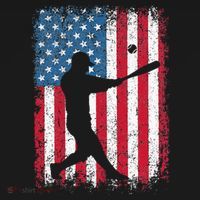 Patriotic Baseball 4th Of July Men USA American Flag Women's Hoodie thumb 2