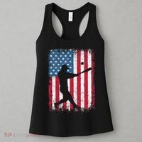 Patriotic Baseball 4th Of July Men USA American Flag Women's Tank Top thumb 3