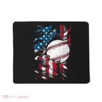 Patriotic Baseball 4th Of July USA American Flag Mousepad thumb 0