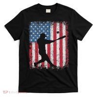 Patriotic Baseball 4th Of July Usa American Flag T-Shirt thumb 0