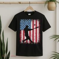Patriotic Baseball 4th Of July Usa American Flag T-Shirt thumb 2