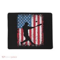 Patriotic Baseball 4th Of July Usa American Flag Mousepad thumb 0