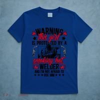 Protected By A Welder Wife Of A Welder WelderS Wife Funny Gift T-Shirt thumb 5