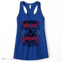 Protected By A Welder Wife Of A Welder WelderS Wife Funny Gift Women's Tank Top thumb 0