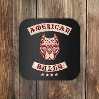 Pit Bull American Bully Dog Breed Mc Style Coaster thumb 0